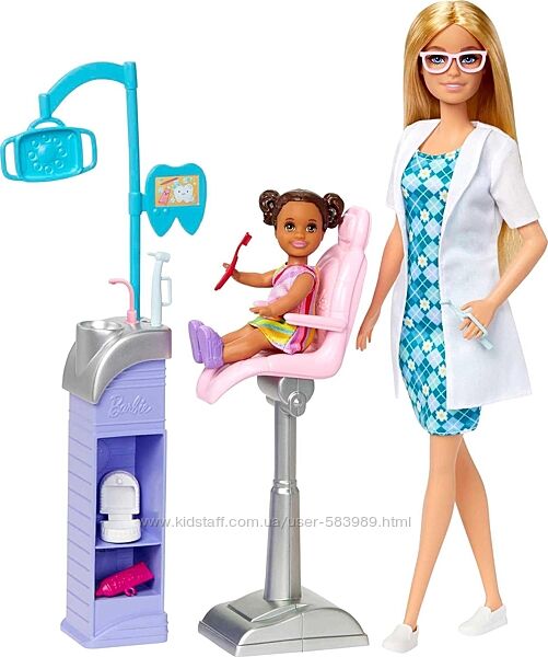 Барбі дантист стоматолог блондинка барби Barbie Careers Blonde Dentist