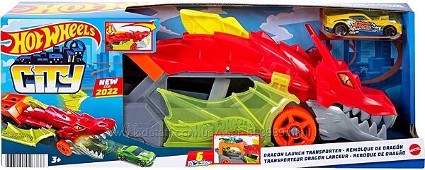 Хот вілс вантажівка транспортер дракон Hot Wheels Dragon Transporter