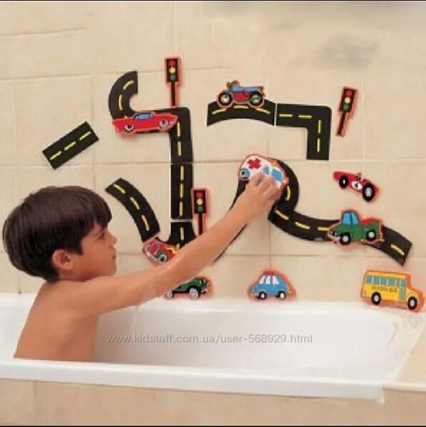 Игрушка для ванной 23 предмета, дорога с машинками