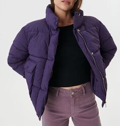 Нова Коротка дута куртка Sinsay Польща оверсайз фіолетова