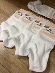 Шкарпетки жіночі низькі білі ТМ Mileskov розмір 36-41