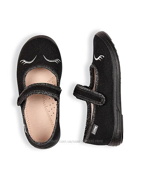 Туфлі, тапочеки дитячі DARIA чорна вишивка Розмірний ряд 27-32