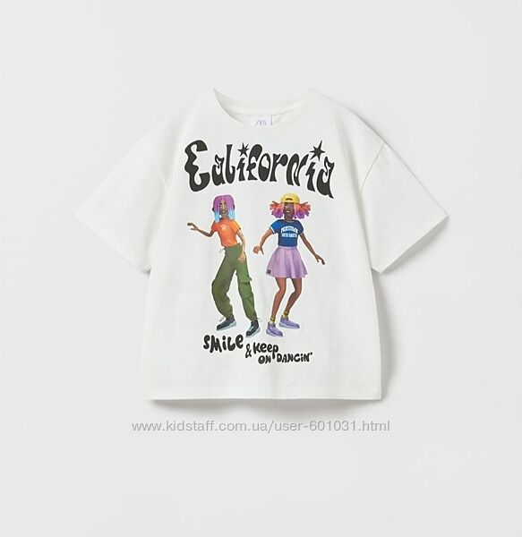 Zara футболка яскрава каліфорнія р.9-10 та 11-12 років , оригінал