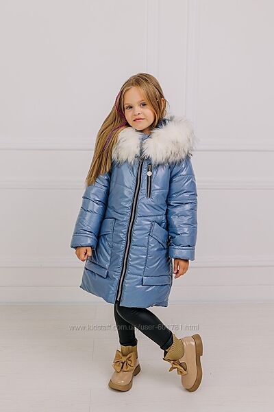 Зимове пальто на дівчинку Розміри 104-110-116-122-128 