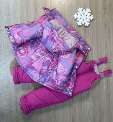 Новинка Комбінезон зимовий для дівчинки з рукавичками Агнешка