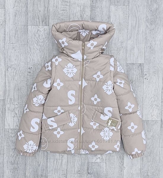 Куртка-жилет   Демі Весна/Осінь 2в1      Матеріал верх - матова принт