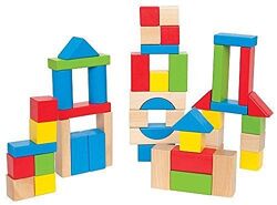 Набор кубиков - деревянный конструктор - Город 100 шт HAPE