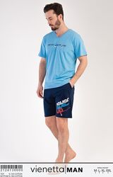 Чоловіча піжама футболка та шорти Vienetta Туреччина бавовна розміри м-2хл