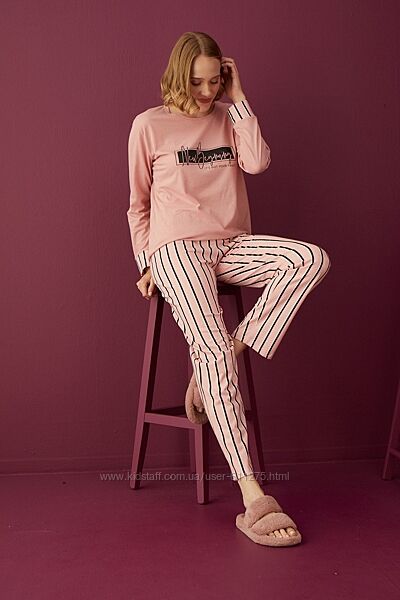 Жіноча піжама бавовна ELITOL Туреччина розміри S M L XL