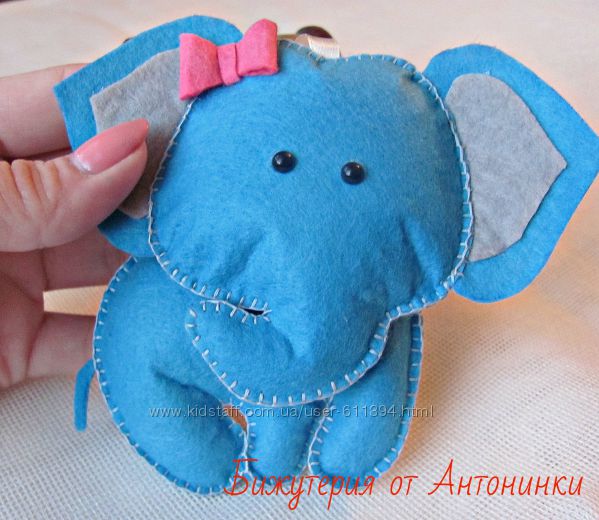 М&acuteяка іграшка з фетру - Слоненя