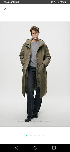 Zara утепленная куртка, пальто, плащ