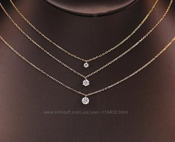 Серебряная цепочка с муассанитом 4 мм