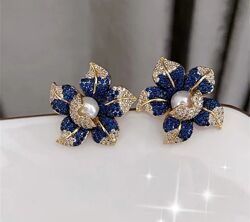 Серьги с цирконами