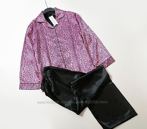 Новый атласный комплект пижама рубашка и брюки