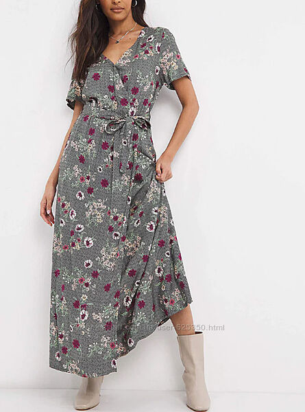 Длинное вискозное платье с цветочным принтом Joe Browns