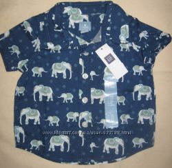Стильная рубашка Gap  в слониках Оригинал