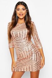 Блестящее платье пайетки Boohoo