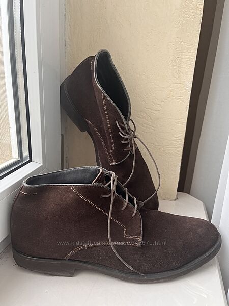 Braska Мужские замшевые ботинки 46 размер коричневые осень 30,5 см