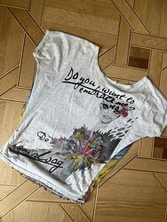 Женская футболка Aimee с прозрачной спиной L-XL меланж
