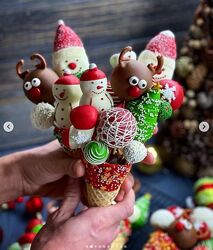 Пирожное картошка мандарины, шишки, снежок gift cookies