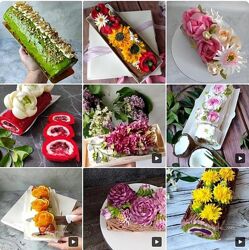 Рулеты, декор и оформление цветами из крема и шоколада Виталия Сейдаметова