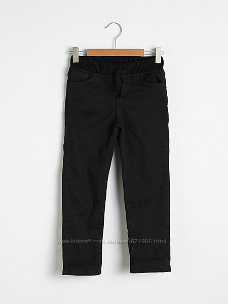 Штаны джинсовые стрейчевые LC Waikiki на флисе серого цвета р.104-152 см