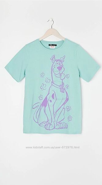 Нова жіноча футболка Sinsay з принтом Scooby- Doo р. XS