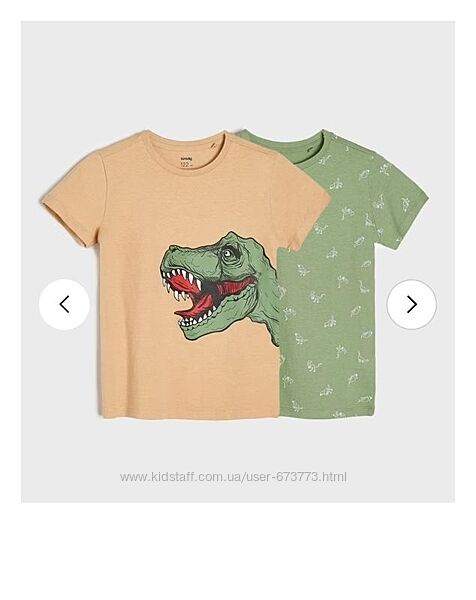 Комплект 2шт футболки з динозавром 134р,140р