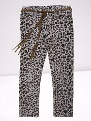 H&M Вельветовые джинсы леопардовый принт 5-6 лет /116 см