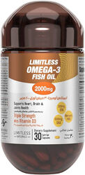 Египет. Limitless Omega 3 Fish Oil 2000 mg. 30 шт. Омега. 