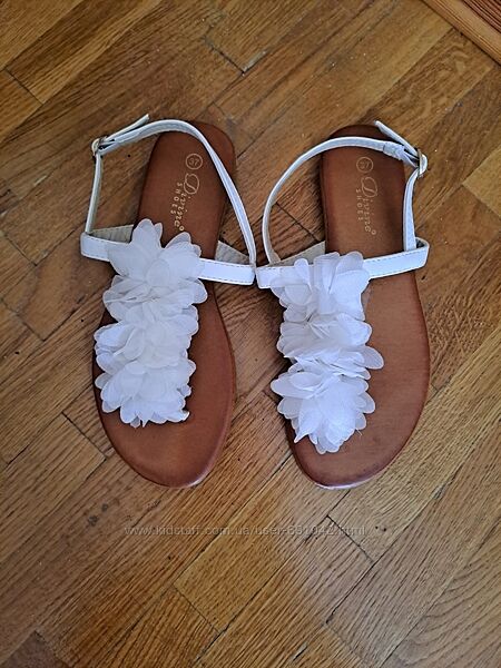 Босоножки белые сандали вьетнамки 