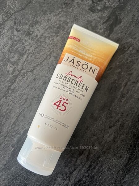 Jason Natural Family Sunscreen SPF45 cолнцезащитное средство для всей семьи