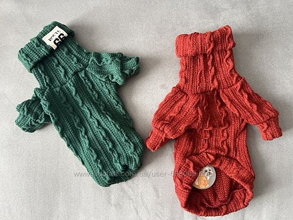 Свитер для собаки, вязаный свитерок для собачек
