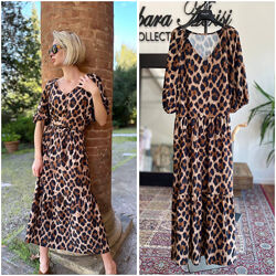 Мега стильна італійська леопардова сукня Barbara Alvisi. 