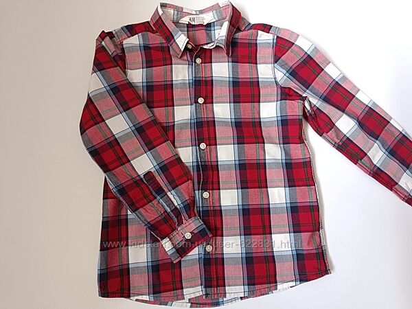 Стильная рубашка H&M размер 7-8 в идеальном состоянии