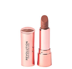 Makeup Revolution Satin Kiss оксамитова помада, відтінок White Wedding, нюд