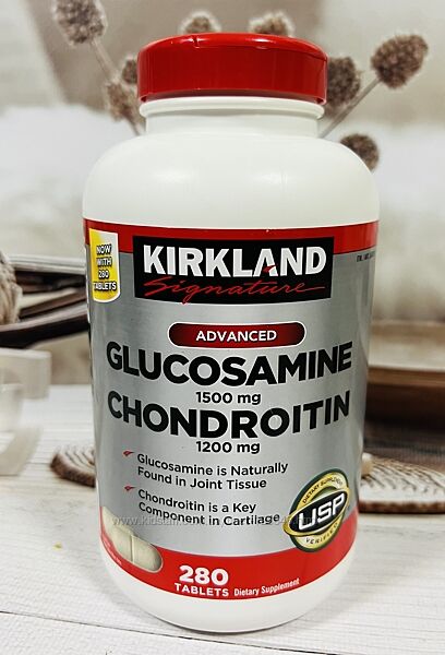 США Підсилений Глюкозамін, хондроїтин KIRKLAND Signature, 220шт