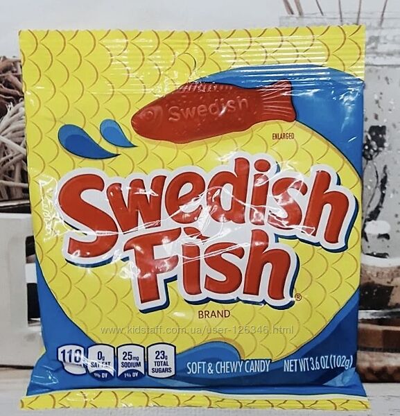 США Мякі желейні цукерки рибки Swedish Fish