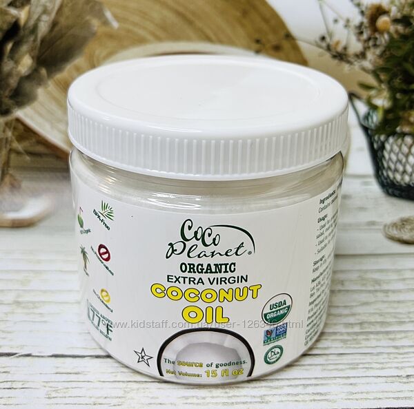 США Органічне кокосове масло для їжі CoCo Planet Coconut Oil, 450грам