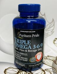 США Рибячий жир потрійна омега Puritan&acutes Pride Omega 3-6-9