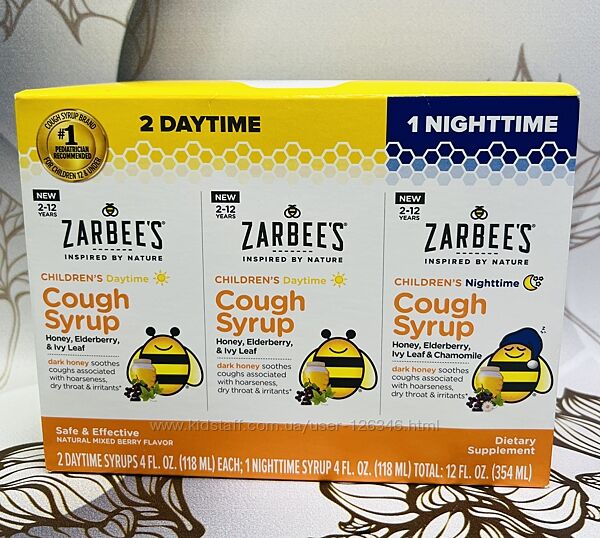 США Дитячі сиропи від кашлю ZARBEE&acuteS Children&acutes Cough Syrup