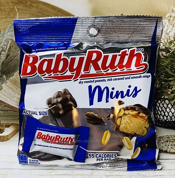 США Шоколадні цукерки з нугою, карамеллю, арахісом Baby Ruth
