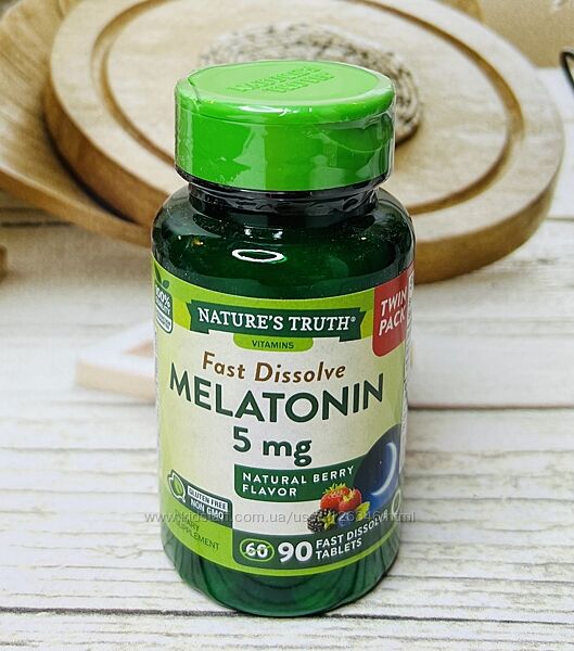 США Мелатонін для гарного сну Nature&acutes Truth Melatonin, 5mg