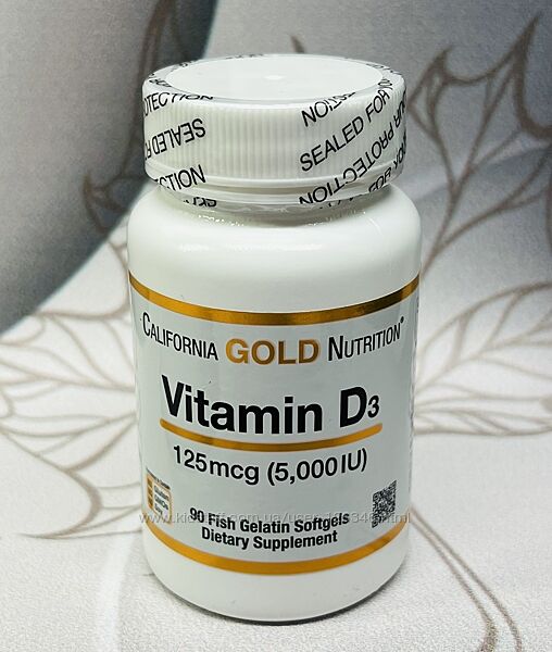 США Вітамін Д3 California Gold Nutrition 125mg 5000 IU