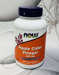 США Яблучний оцет для зниження ваги, холестерину NOW Apple Cider Vinegar
