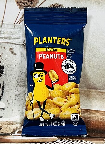 США Підсолений арахіс Planters Salted Peanuts, 28грам