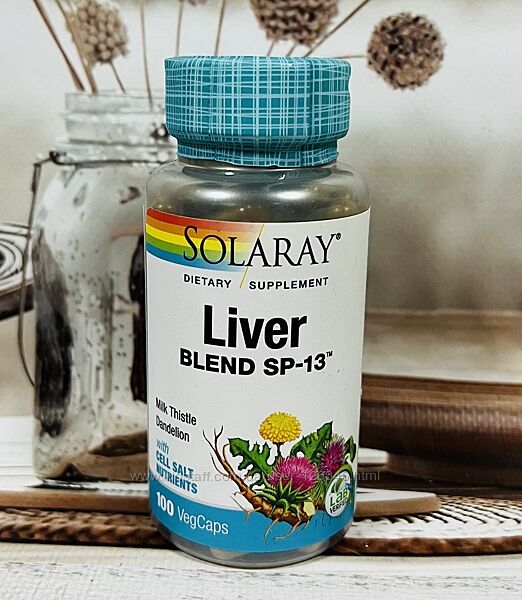 США Капсули для підтримки здоров&acuteя печінки Solaray Liver Blend SP-13