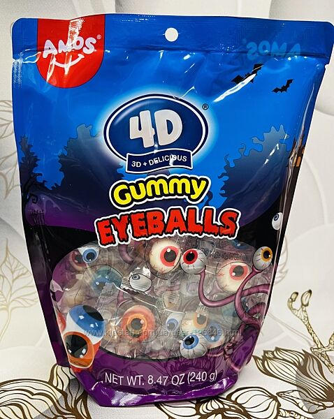 США Желейні цукерки у формі очей Amos 4D Gummy Eyeball Candy
