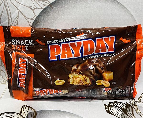 США Шоколадні цукерки з арахісом та карамеллю Hershey&acutes Payday Chocola