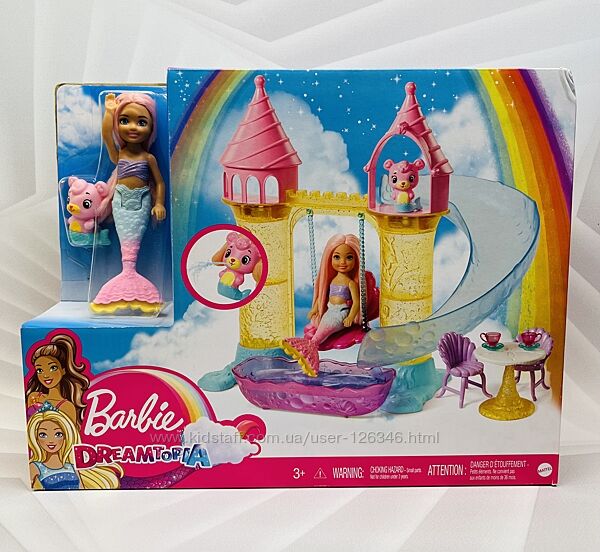 США Набір русалка Барбі Челсі Barbie Dreamtopia Doll and Mermaid Playground